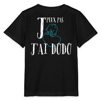 J'peux pas j'ai dodo. Humour pour bébé. - T-shirt bio MINI CREATOR Stanley/Stella Enfant - noir - Devant - Mikhail (115cm)