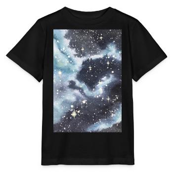 galaxy nebula galaxy nebula nerd astronomy space - Stanley/Stella MINI CREATOR Kids’ T-Shirt - black - Front - Mikhail (115cm)
