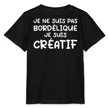 Humour Bordélique Créatif - T-shirt bio MINI CREATOR Stanley/Stella Enfant - noir - Devant - Mikhail (115cm)