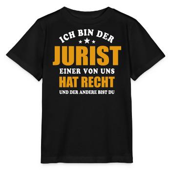 Ich bin der Jurist - einer von uns hat Recht - Stanley/Stella Kinder T-Shirt MINI CREATOR  - Schwarz - Vorne - Mikhail (115cm)