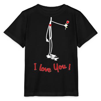 I love You - Stanley/Stella Kinder T-Shirt MINI CREATOR  - Schwarz - Vorne - Mikhail (115cm)