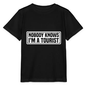 Nobody Knows I'm A Tourist 7 - Stanley/Stella Kinder T-Shirt MINI CREATOR  - Schwarz - Vorne - Mikhail (115cm)