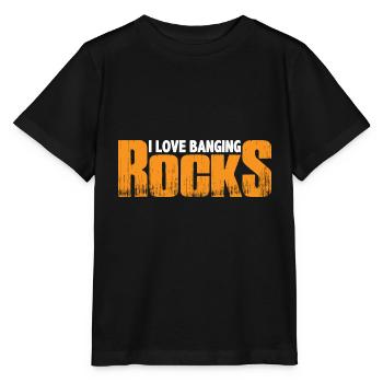I Love Banging Rocks 4 - Stanley/Stella Kinder T-Shirt MINI CREATOR  - Schwarz - Vorne - Mikhail (115cm)
