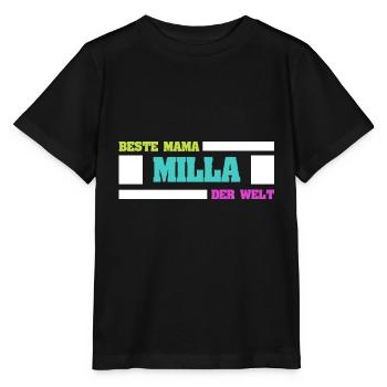 Mère Milla - T-shirt bio MINI CREATOR Stanley/Stella Enfant - noir - Devant - Mikhail (115cm)
