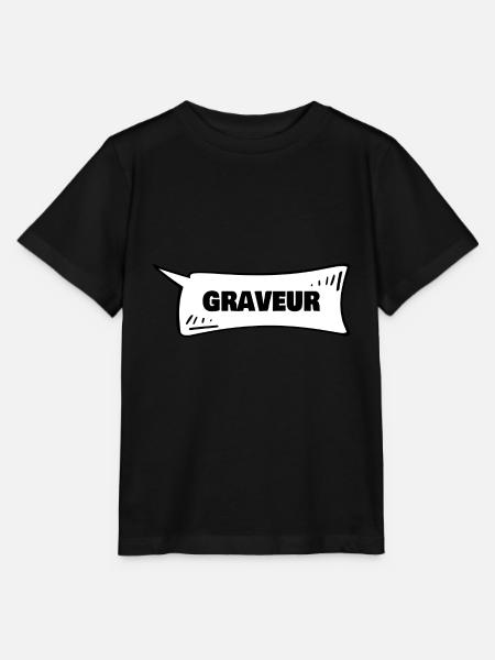 Sprechblase Graveur - Stanley/Stella Kinder T-Shirt MINI CREATOR - Schwarz