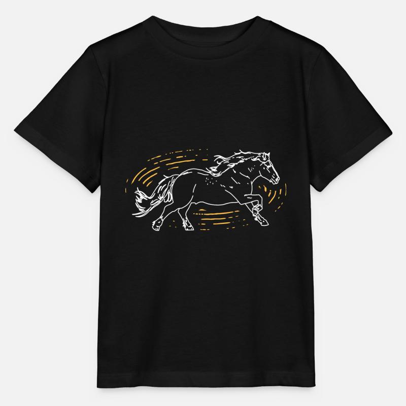 Pferd - Stanley/Stella Kinder T-Shirt MINI CREATOR  - Schwarz