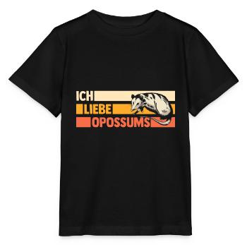 Opossum - Stanley/Stella Kinder T-Shirt MINI CREATOR  - Schwarz - Vorne - Mikhail (115cm)