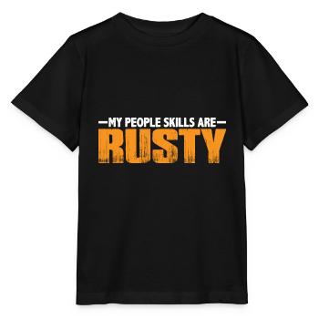 Mes compétences relationnelles sont « rouillées » 15 - T-shirt bio MINI CREATOR Stanley/Stella Enfant - noir - Devant - Mikhail (115cm)