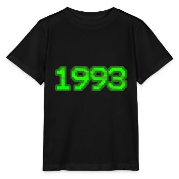 Nerd 1993 - Stanley/Stella Kinder T-Shirt MINI CREATOR  - Schwarz - Vorne - Mikhail (115cm)