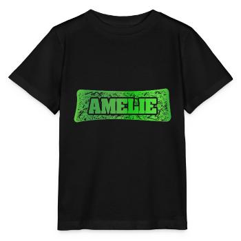 First name Amelie - Stanley/Stella MINI CREATOR Kids’ T-Shirt - black - Front - Mikhail (115cm)