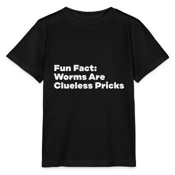 Les vers sont des piqûres drôle animal jeu de mots humour animal - T-shirt bio MINI CREATOR Stanley/Stella Enfant - noir - Devant - Mikhail (115cm)