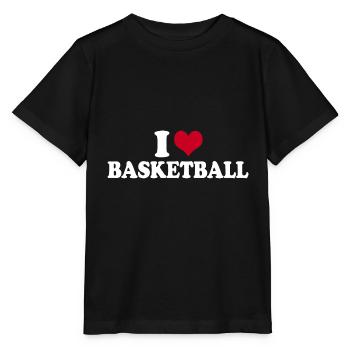 I Love Basketball - Stanley/Stella MINI CREATOR Kids’ T-Shirt - black - Front - Mikhail (115cm)