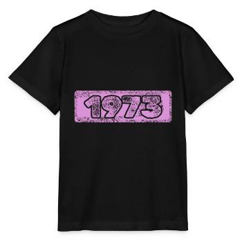 Zahl 1973 - Stanley/Stella Kinder T-Shirt MINI CREATOR  - Schwarz - Vorne - Mikhail (115cm)