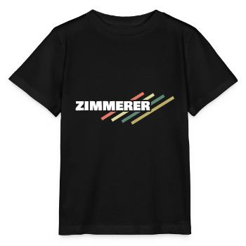 Zimmerer als Arbeitsplatz - Stanley/Stella Kinder T-Shirt MINI CREATOR  - Schwarz - Vorne - Mikhail (115cm)