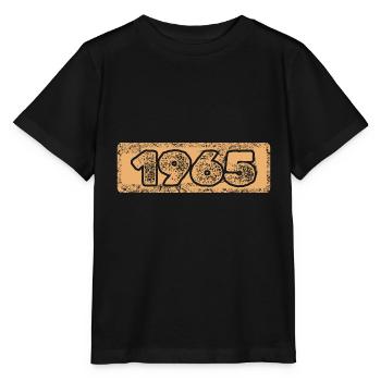 Zahl 1965 - Stanley/Stella Kinder T-Shirt MINI CREATOR  - Schwarz - Vorne - Mikhail (115cm)