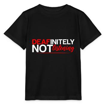 Ne pas écouter 4 - T-shirt bio MINI CREATOR Stanley/Stella Enfant - noir - Devant - Mikhail (115cm)