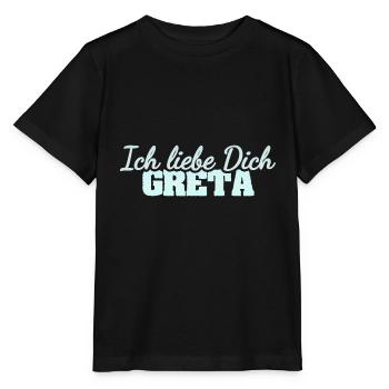 Liebe Greta - Stanley/Stella Kinder T-Shirt MINI CREATOR  - Schwarz - Vorne - Mikhail (115cm)