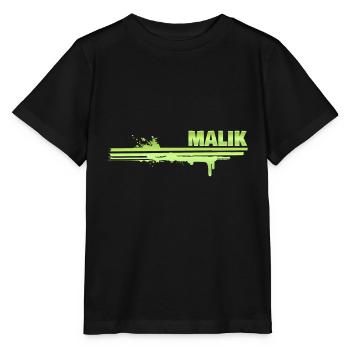 Splash of colour Malik - Stanley/Stella MINI CREATOR Kids’ T-Shirt - black - Front - Mikhail (115cm)