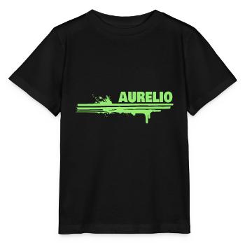 Splash of colour Aurelio - Stanley/Stella MINI CREATOR Kids’ T-Shirt - black - Front - Mikhail (115cm)