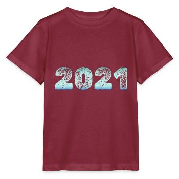 2021 - Stanley/Stella Kinder T-Shirt MINI CREATOR  - Burgunderrot - Vorne - Kain (125cm)