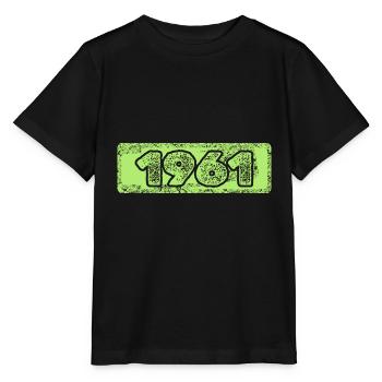Zahl 1961 - Stanley/Stella Kinder T-Shirt MINI CREATOR  - Schwarz - Vorne - Mikhail (115cm)