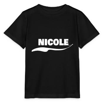 Porte-nom Nicole - T-shirt bio MINI CREATOR Stanley/Stella Enfant - noir - Devant - Mikhail (115cm)