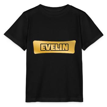 First name Evelin - Stanley/Stella MINI CREATOR Kids’ T-Shirt - black - Front - Mikhail (115cm)