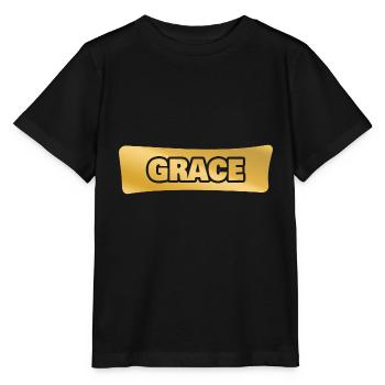 Gift for Grace - Stanley/Stella MINI CREATOR Kids’ T-Shirt - black - Front - Mikhail (115cm)
