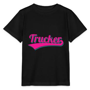 trucker logo - Stanley/Stella Kinder T-Shirt MINI CREATOR  - Schwarz - Vorne - Mikhail (115cm)