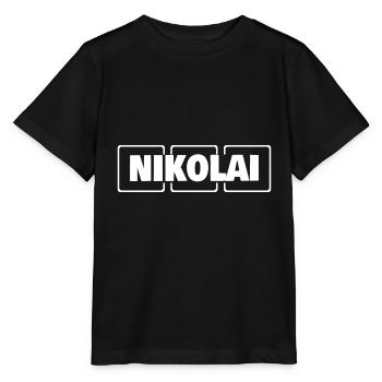 Nom Nikolai - T-shirt bio MINI CREATOR Stanley/Stella Enfant - noir - Devant - Mikhail (115cm)