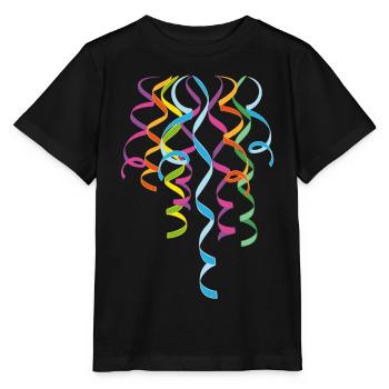Carnival streamers decoration New Year - Stanley/Stella MINI CREATOR Kids’ T-Shirt - black - Front - Mikhail (115cm)