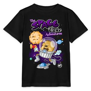 Space cake - Stanley/Stella MINI CREATOR Kids’ T-Shirt - black - Front - Mikhail (115cm)