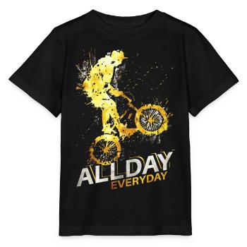 BMX rider - BMX riding - Bmx Bike - Bmx Bycicle - Stanley/Stella MINI CREATOR Kids’ T-Shirt - black - Front - Mikhail (115cm)