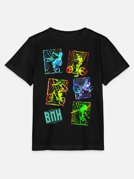 Vélo BMX | Vélo BMX | BMX | Idée cadeau - T-shirt bio MINI CREATOR Stanley/Stella Enfant - noir