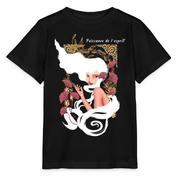 Power Of Mind Jugendstil - Stanley/Stella Kinder T-Shirt MINI CREATOR  - Schwarz - Vorne - Mikhail (115cm)