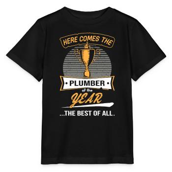 Trophy Trophy for Plumber of the Year - Stanley/Stella MINI CREATOR Kids’ T-Shirt - black - Front - Mikhail (115cm)