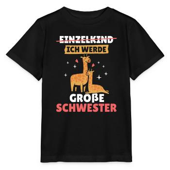 Mädchen Geschwister Große Schwester Spruch - Stanley/Stella Kinder T-Shirt MINI CREATOR  - Schwarz - Vorne - Mikhail (115cm)