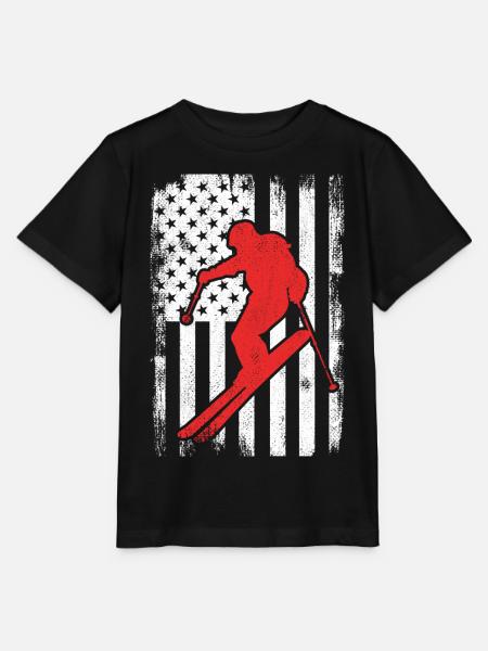 4. Juli Ski USA - Stanley/Stella Kinder T-Shirt MINI CREATOR  - Schwarz