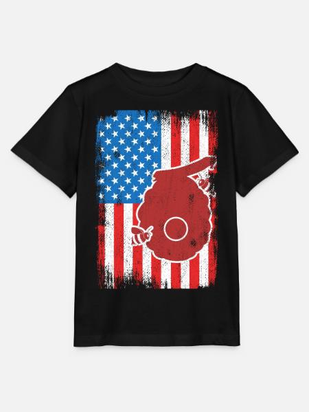 Patriotischer US Imker - Stanley/Stella Kinder T-Shirt MINI CREATOR  - Schwarz