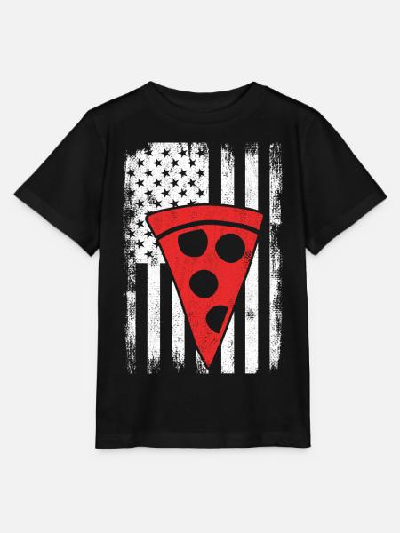 USA Pizza - Stanley/Stella Kinder T-Shirt MINI CREATOR  - Schwarz