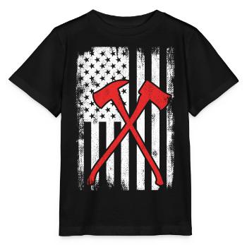 Brigade des pompiers des États-Unis - T-shirt bio MINI CREATOR Stanley/Stella Enfant - noir - Devant - Mikhail (115cm)