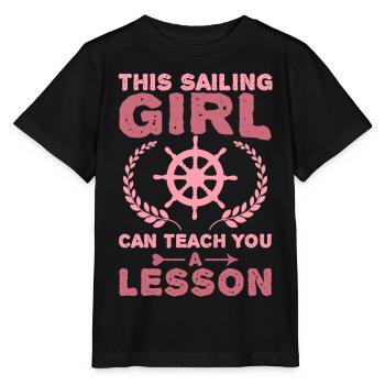 Segel Mädchen - Stanley/Stella Kinder T-Shirt MINI CREATOR  - Schwarz - Vorne - Mikhail (115cm)