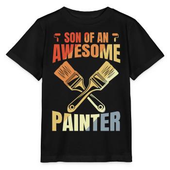 Fils d’un grand peintre - T-shirt bio MINI CREATOR Stanley/Stella Enfant - noir - Devant - Mikhail (115cm)