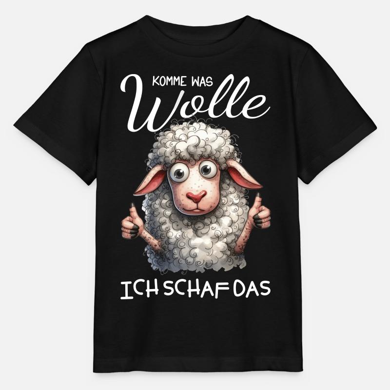 Komm Wolle Ich Schaf Das - Stanley/Stella Kinder T-Shirt MINI CREATOR  - Schwarz