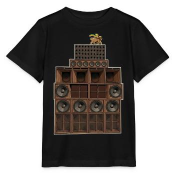 Reggae Soundsystem - Stanley/Stella Kinder T-Shirt MINI CREATOR  - Schwarz - Vorne - Mikhail (115cm)