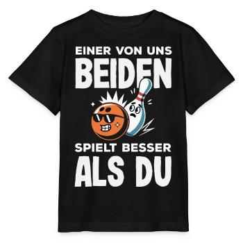 Einer Spielt Besser Bowling - Stanley/Stella Kinder T-Shirt MINI CREATOR  - Schwarz - Vorne - Mikhail (115cm)
