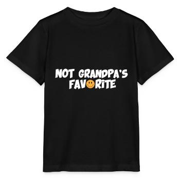 Pas le petit-enfant préféré de grand-père petit-enfant - T-shirt bio MINI CREATOR Stanley/Stella Enfant - noir - Devant - Mikhail (115cm)
