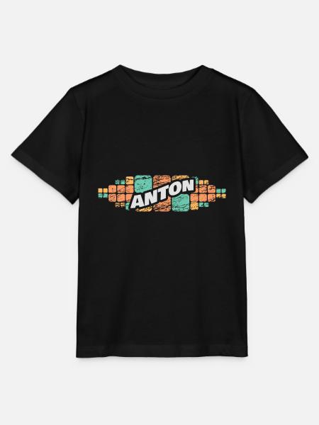 Geschenk für Anton - Stanley/Stella Kinder T-Shirt MINI CREATOR - Schwarz