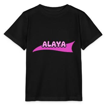 First name Alaya - Stanley/Stella MINI CREATOR Kids’ T-Shirt - black - Front - Mikhail (115cm)