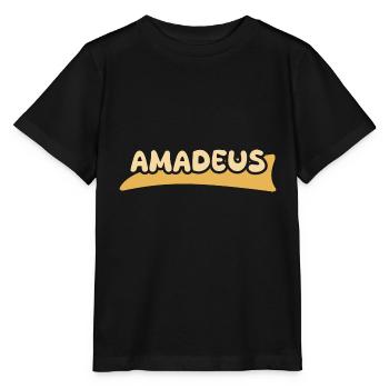 First name Amadeus - Stanley/Stella MINI CREATOR Kids’ T-Shirt - black - Front - Mikhail (115cm)